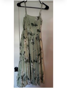 Abercrombie and Fitch Floral Sage Green Dress